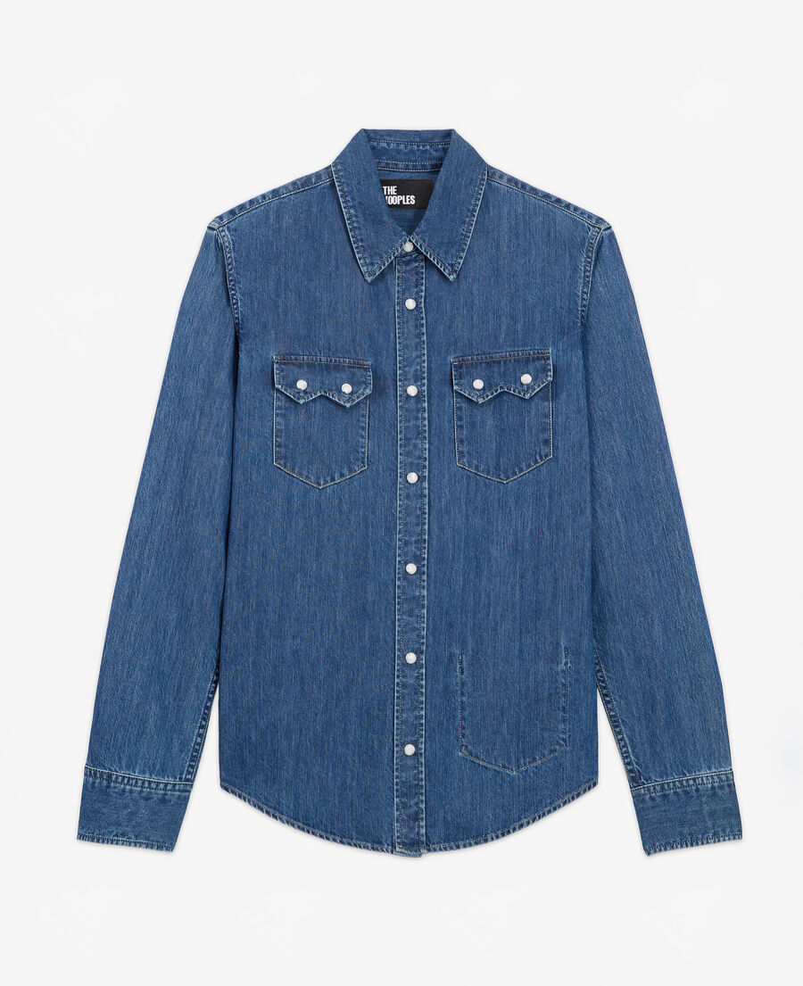 camisa vaquera azul