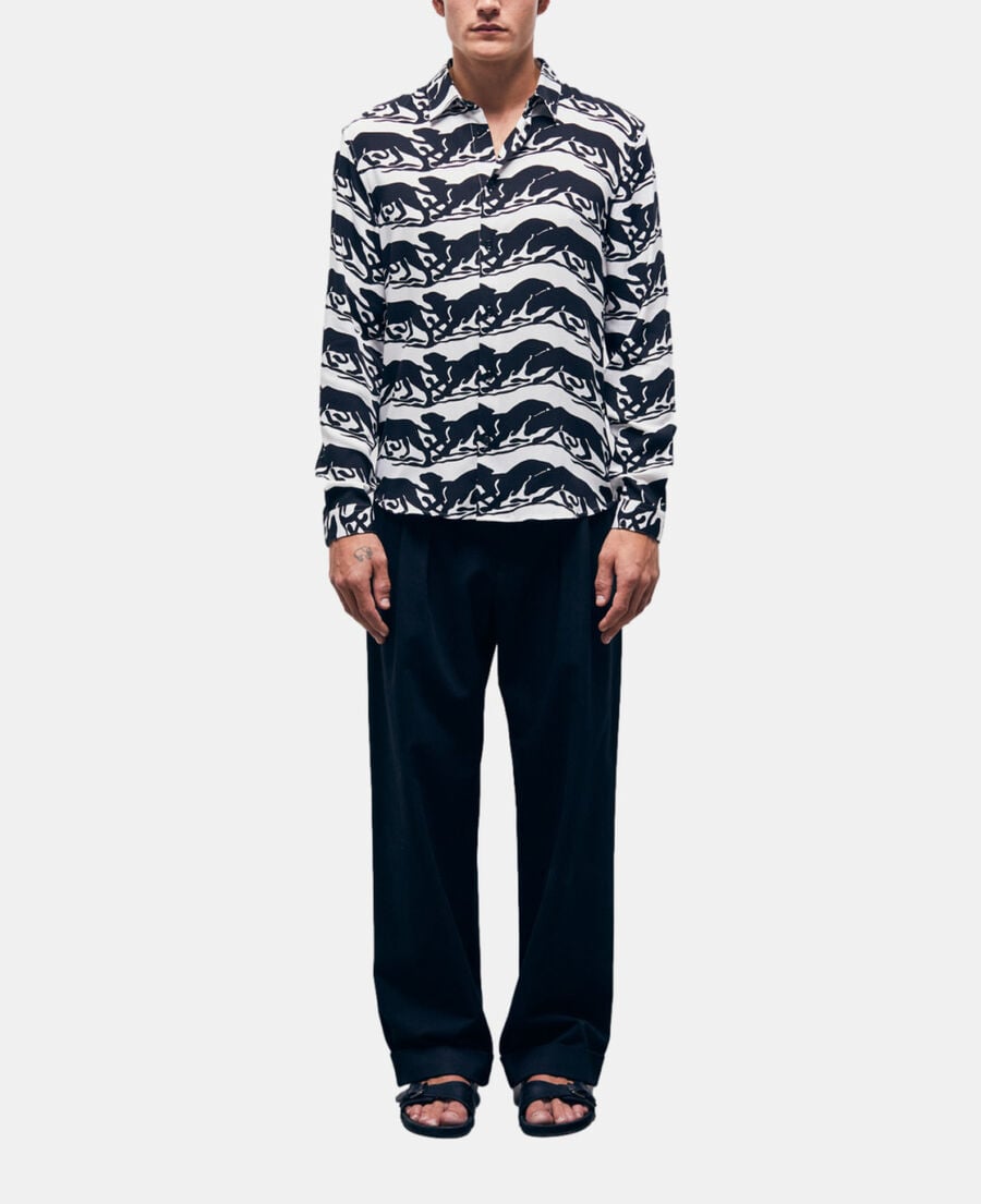 The Kooples H BLACK / WHITE printed shirt