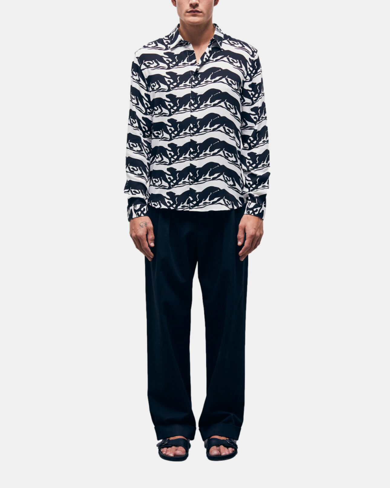 The Kooples HOMBRE BLACK / WHITE camisa estampada