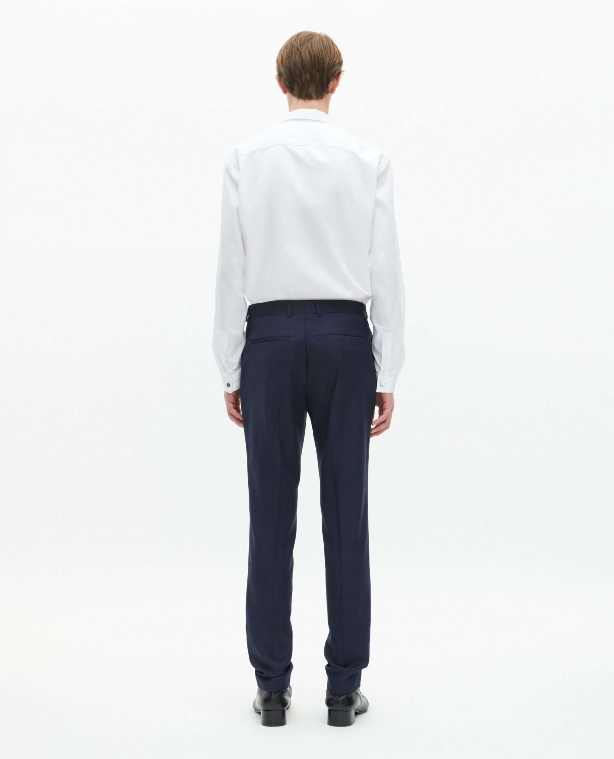 Pantalon de costume ajusté marine, NAVY, hi-res image number null