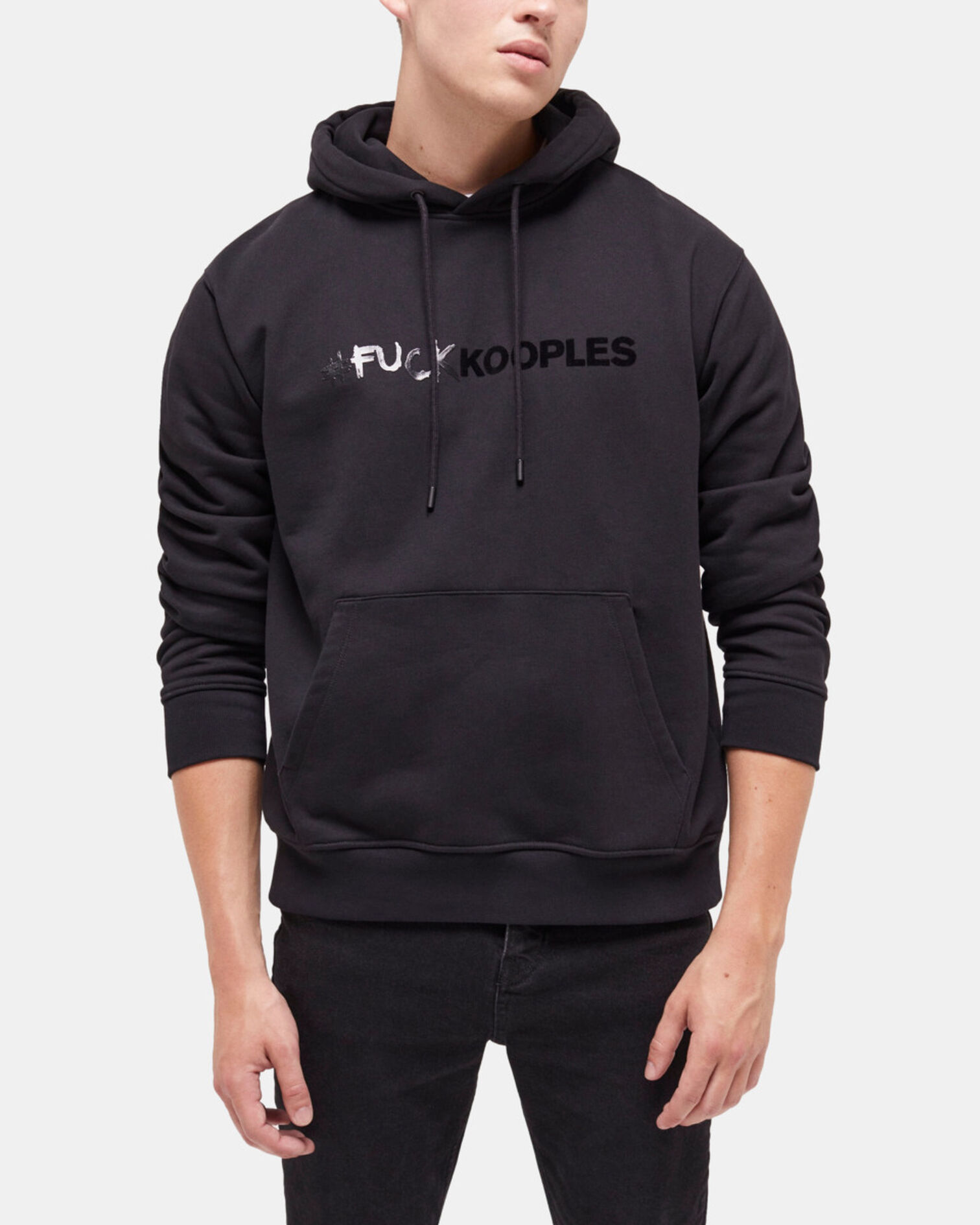 Black logo hoodie, BLACK, hi-res image number null
