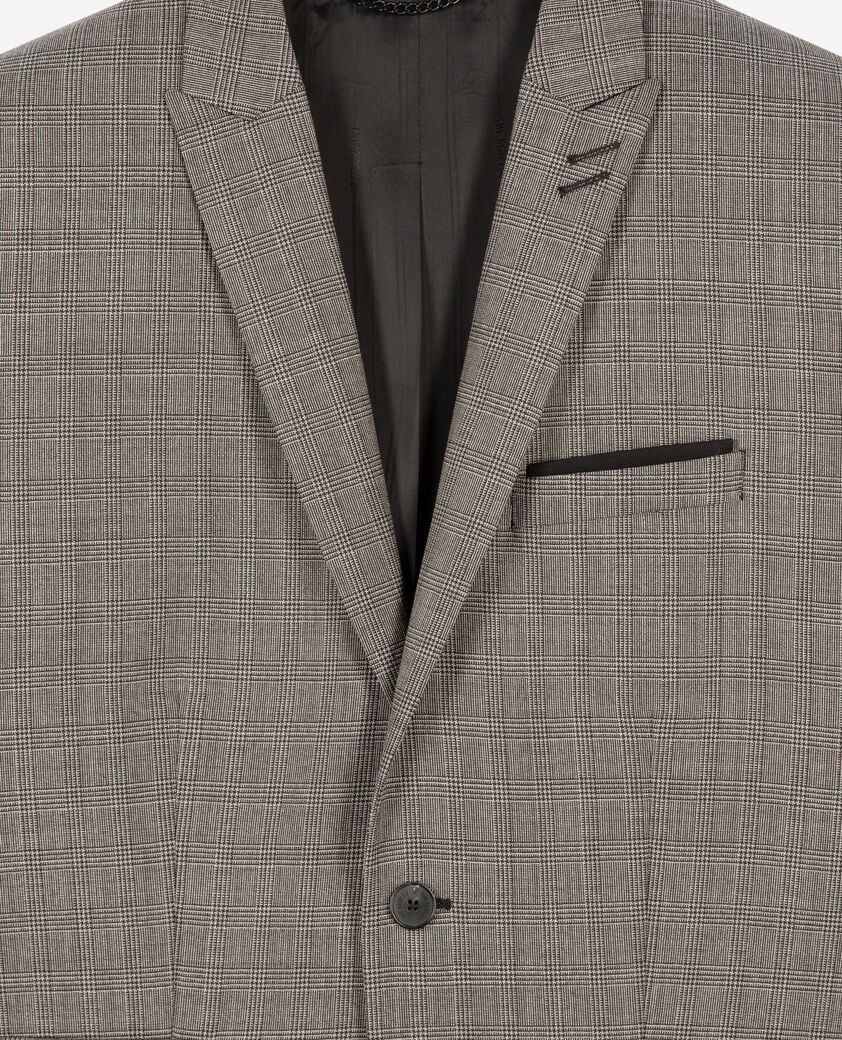 The Kooples HOMME BEIGE MELANGE veste de costume en laine prince de galles beige