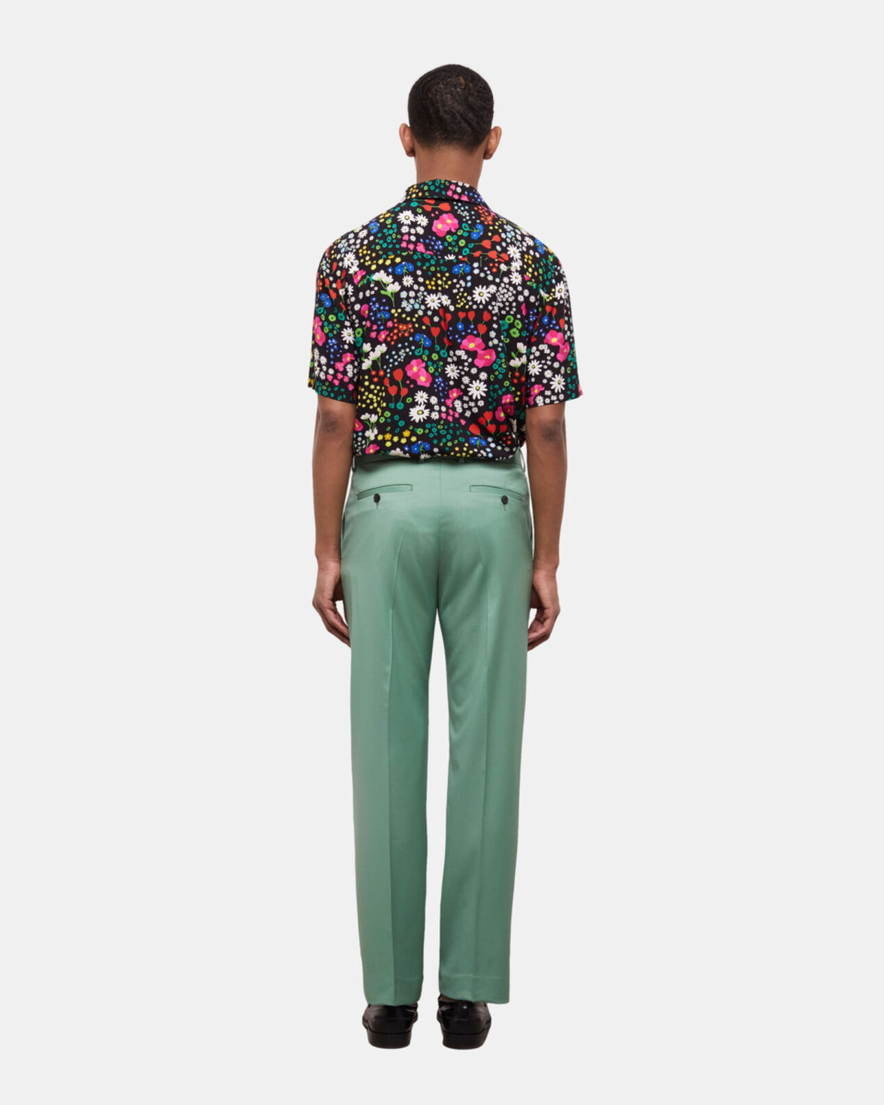 The Kooples HOMME GREEN pantalon de costume vert en laine