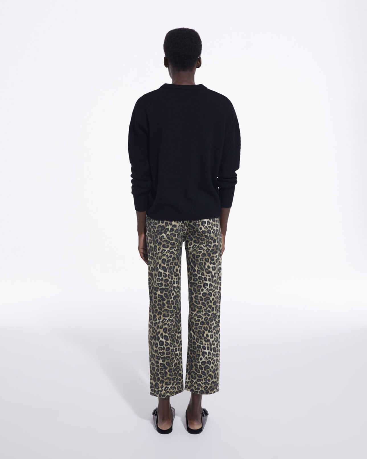 The Kooples WOMEN BLACK black wool sweater