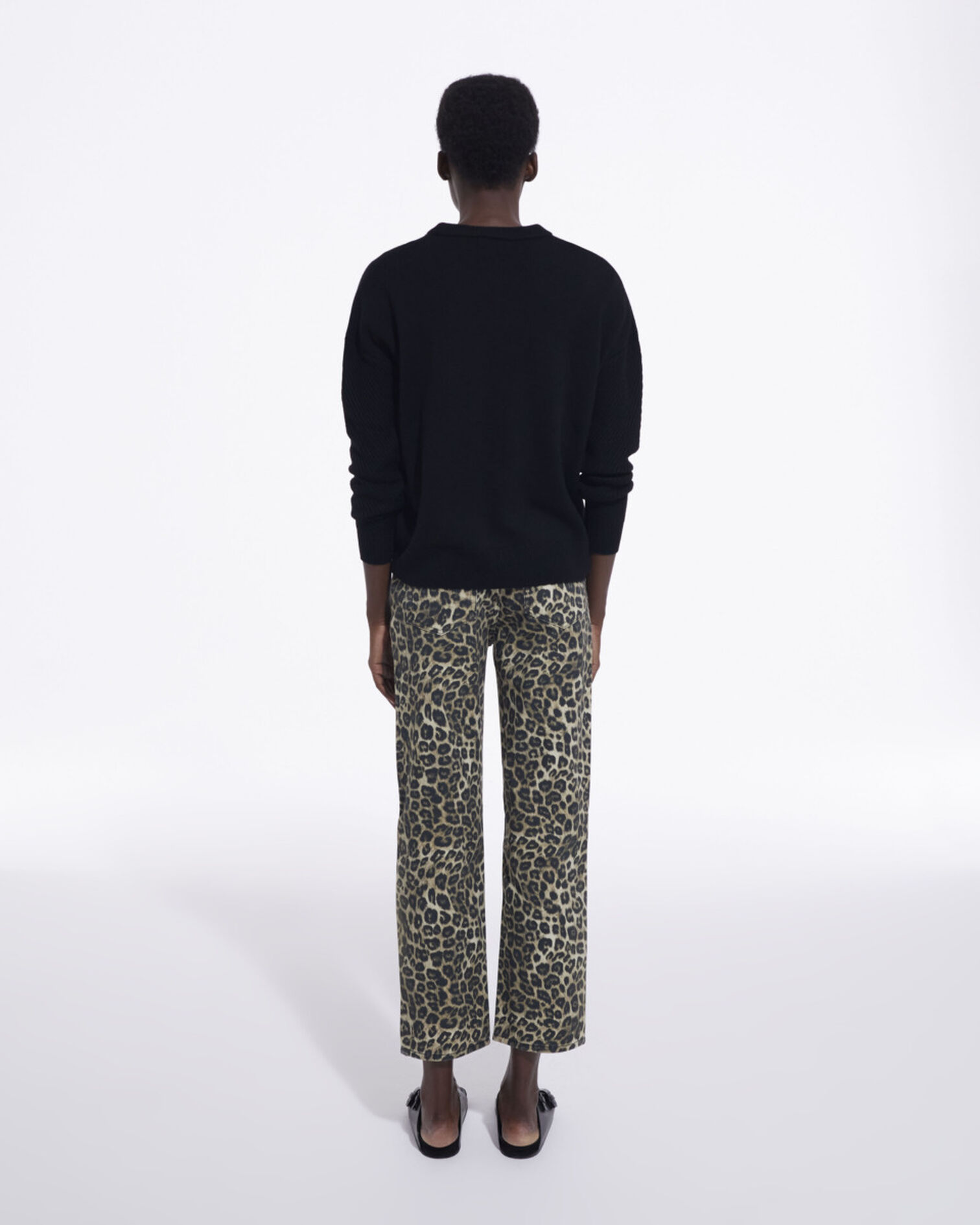 Black wool sweater, BLACK, hi-res image number null