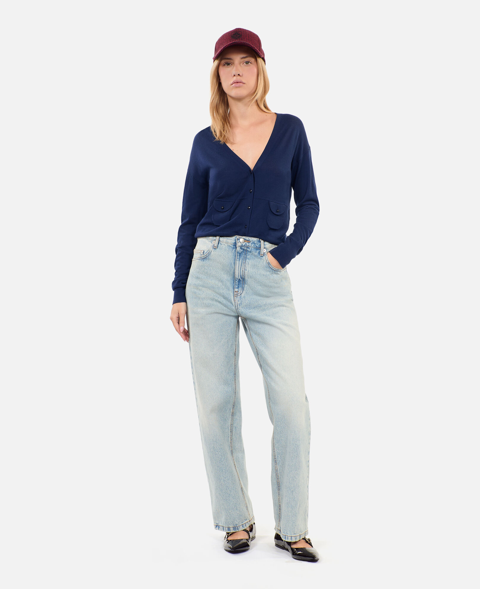 The Kooples MUJER NAVY cárdigan azul marino lana