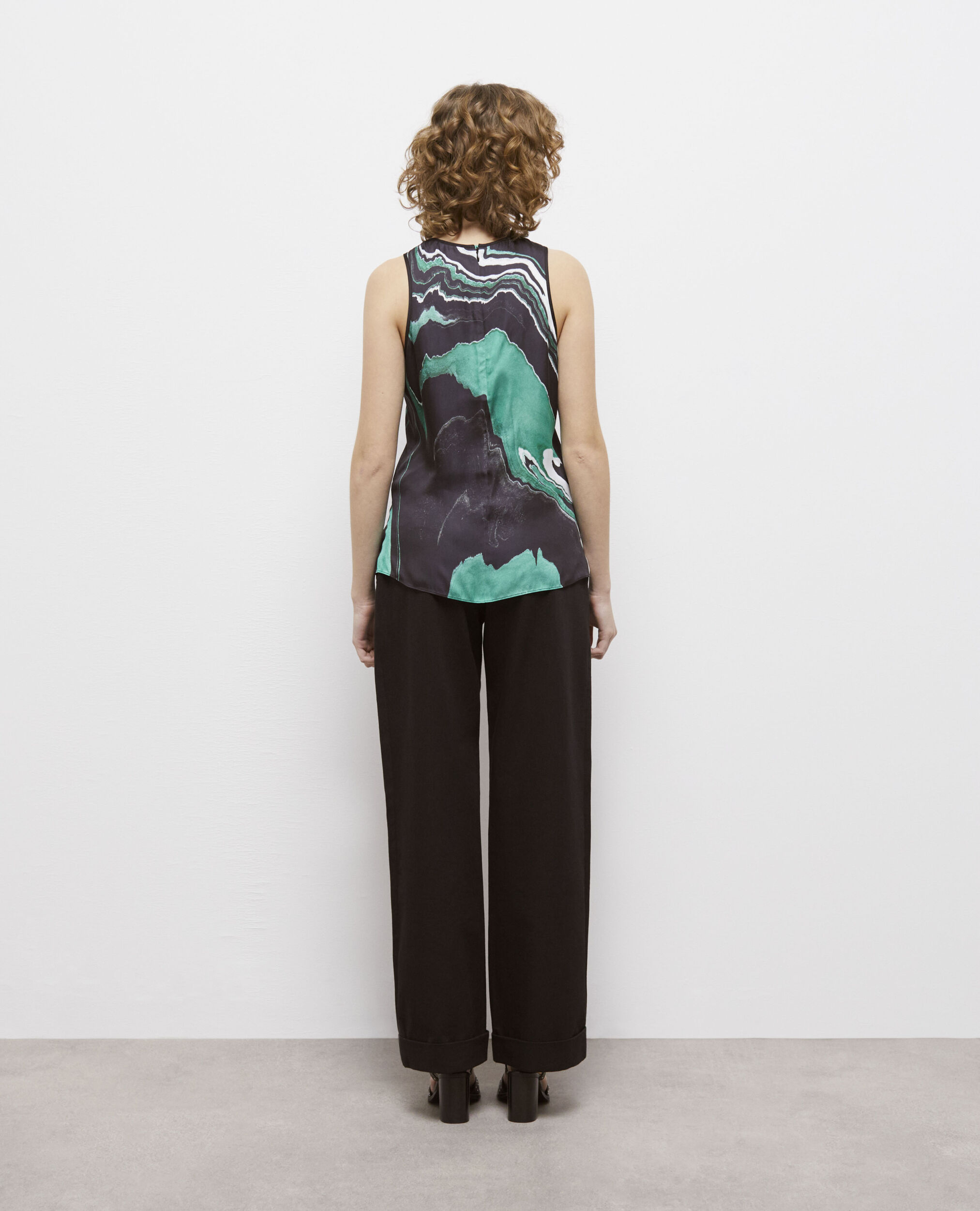 Top imprimé, BLACK / GREEN, hi-res image number null