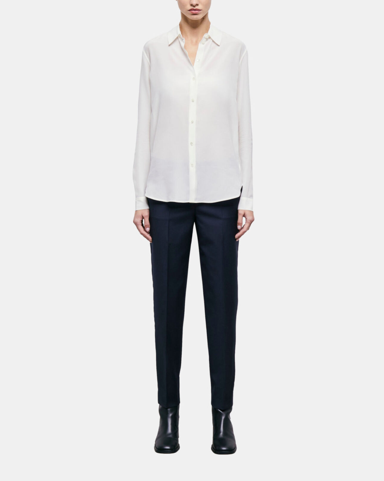 The Kooples WOMEN WHITE white silk shirt