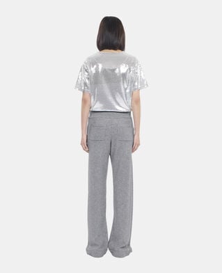 The Kooples DAMEN MIDDLE GREY MEL graue hose aus wolle und kaschmir
