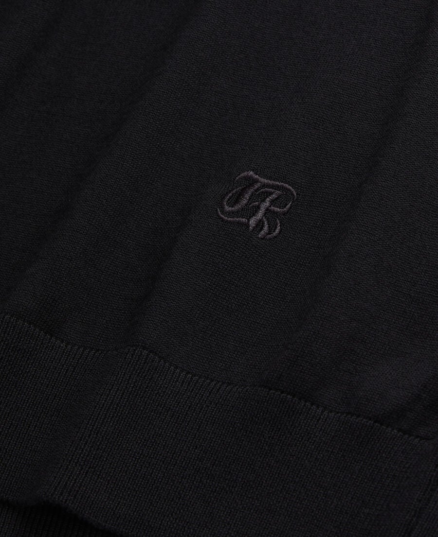 The Kooples H BLACK black merino wool sweater