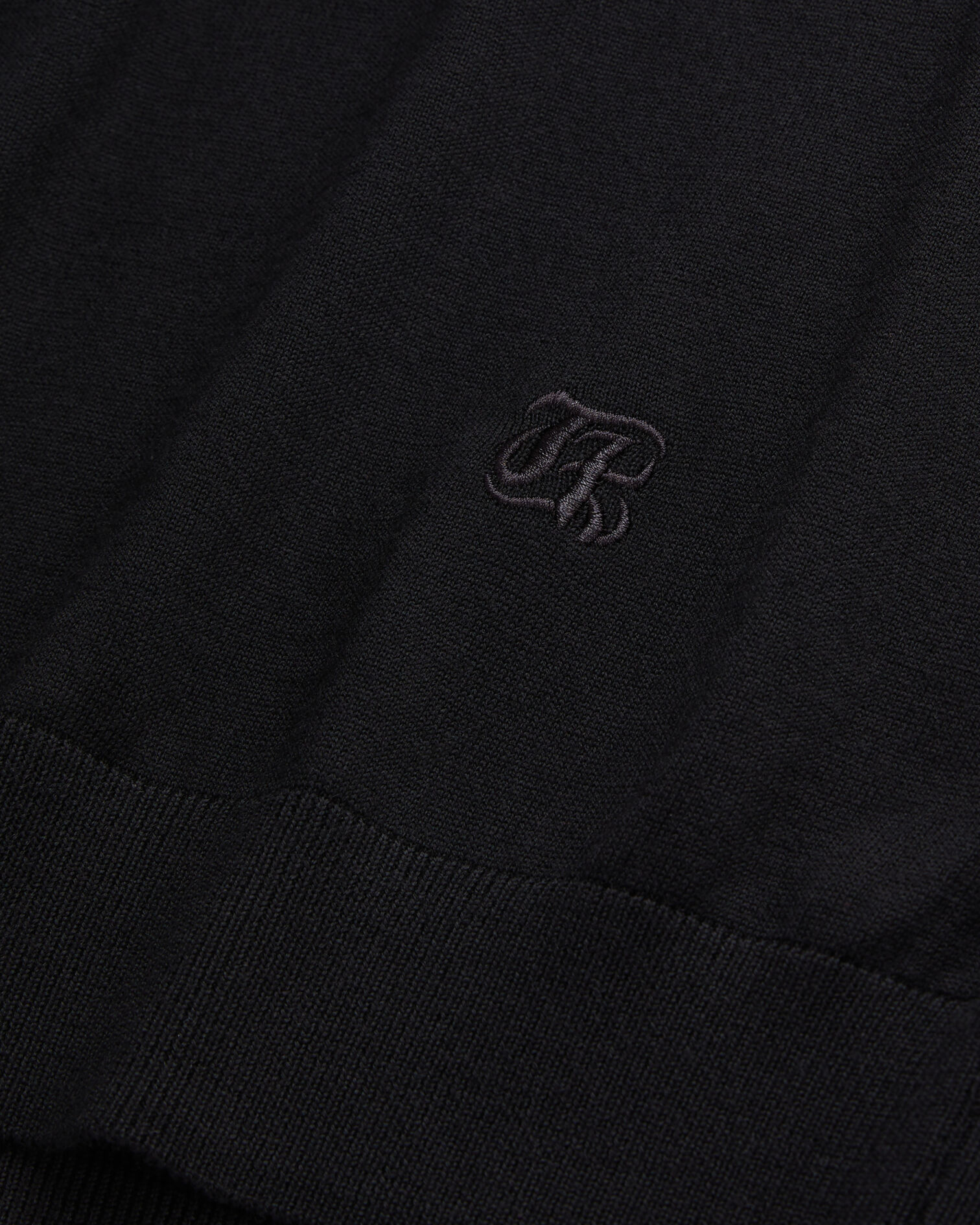 Black merino wool sweater, BLACK, hi-res image number null