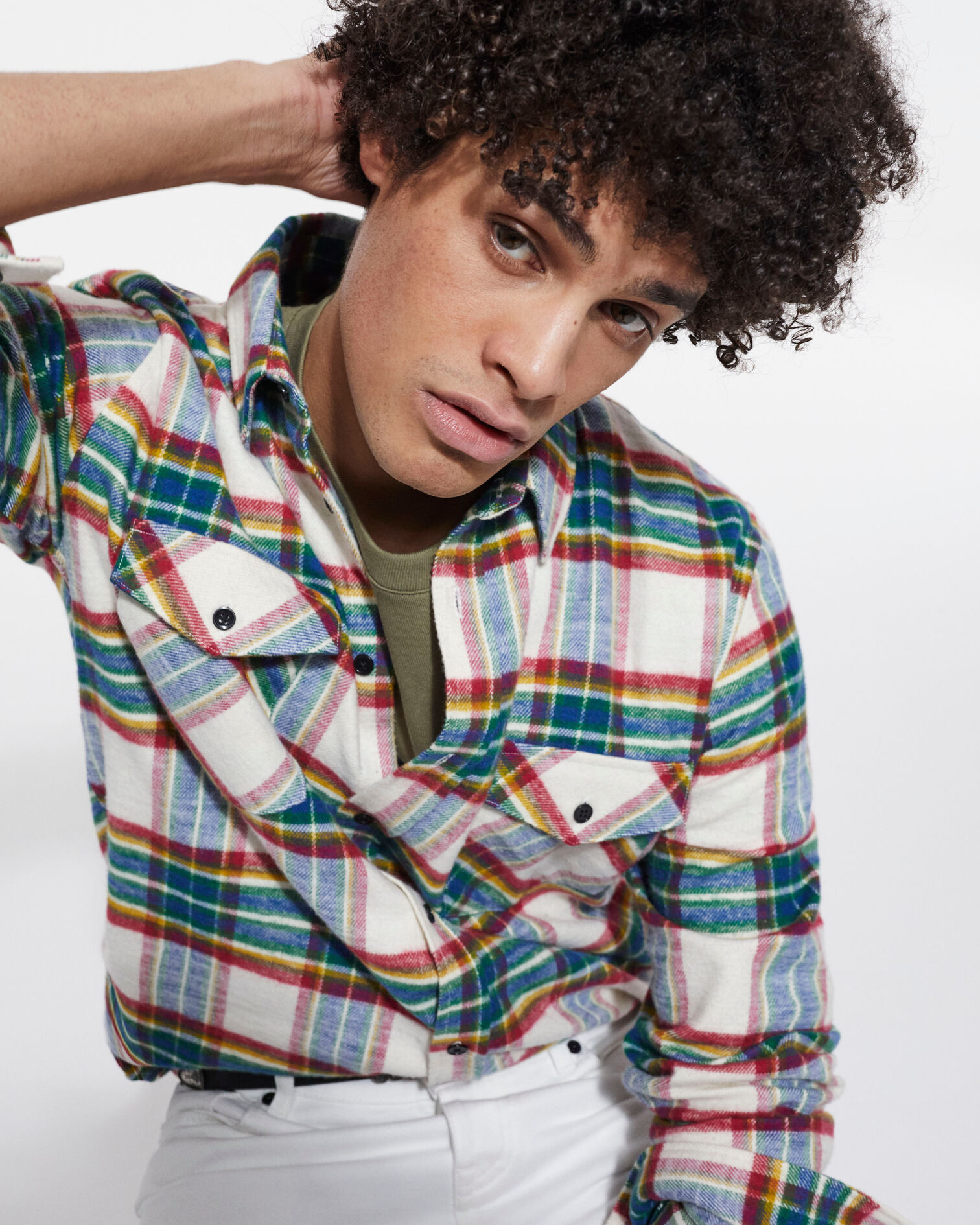 Chemise col classique à carreaux, MULTICOLOR, hi-res image number null