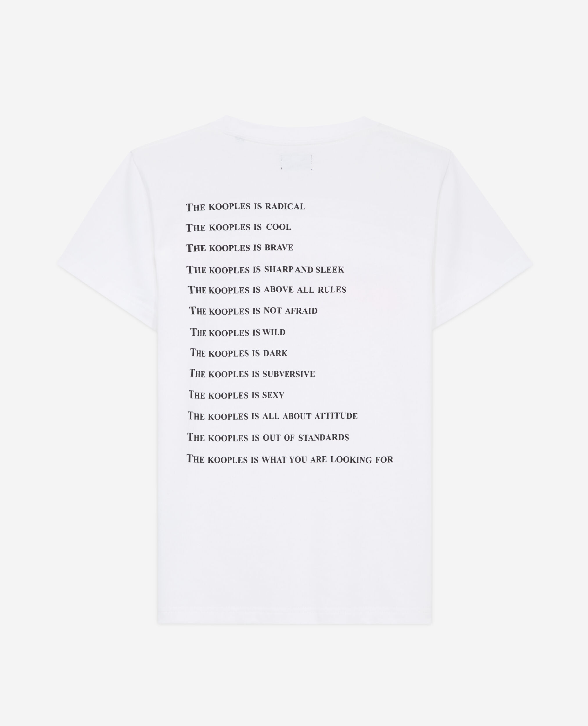 Weißes T-Shirt mit „What is“-Schriftzug, WHITE, hi-res image number null
