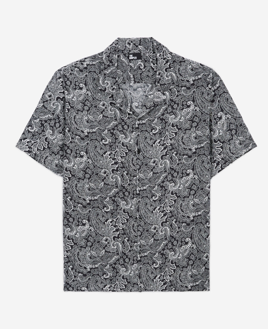 chemise imprimée blanche et noire