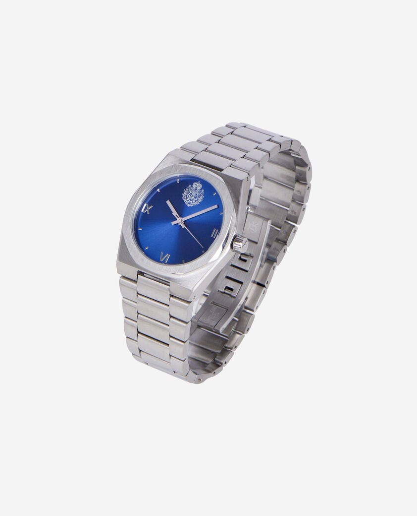 The Kooples M NAVY / SILVER watch with silver blazon blue dial