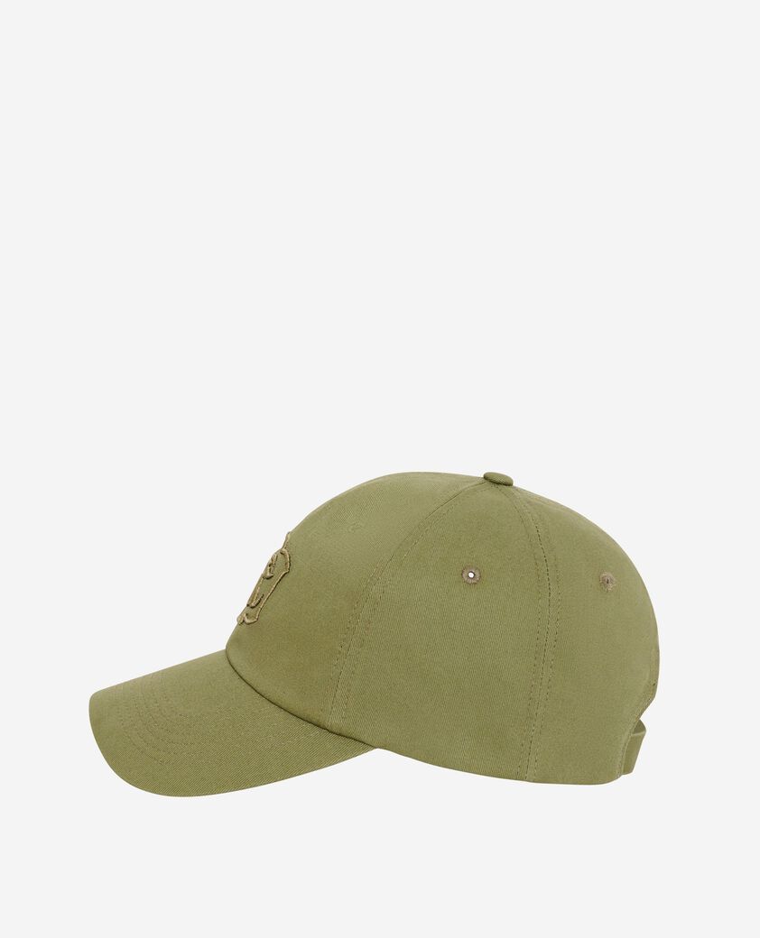 The Kooples MIXED GRENADE khaki embroidered crest cap