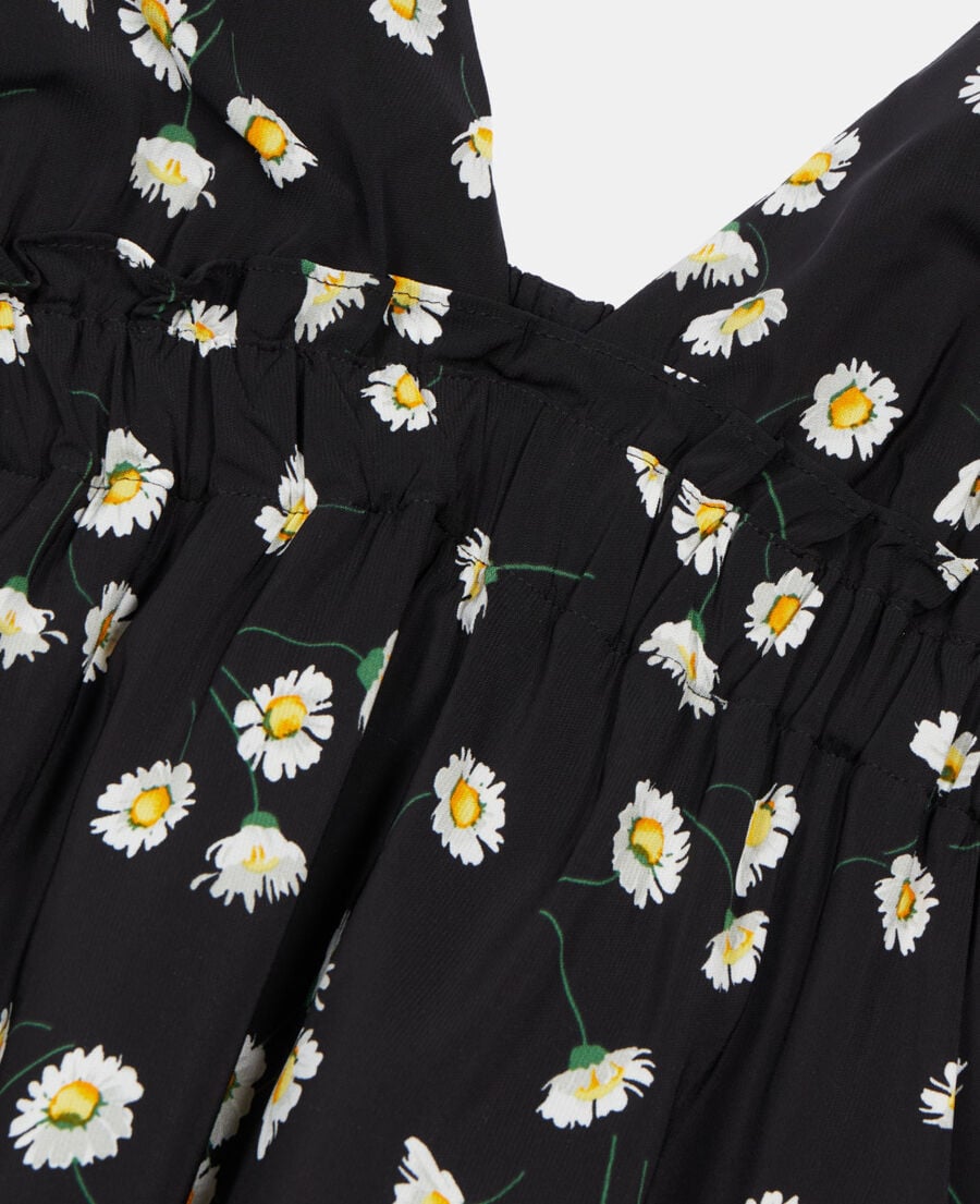 The Kooples F BLACK WHITE floral printed long dress