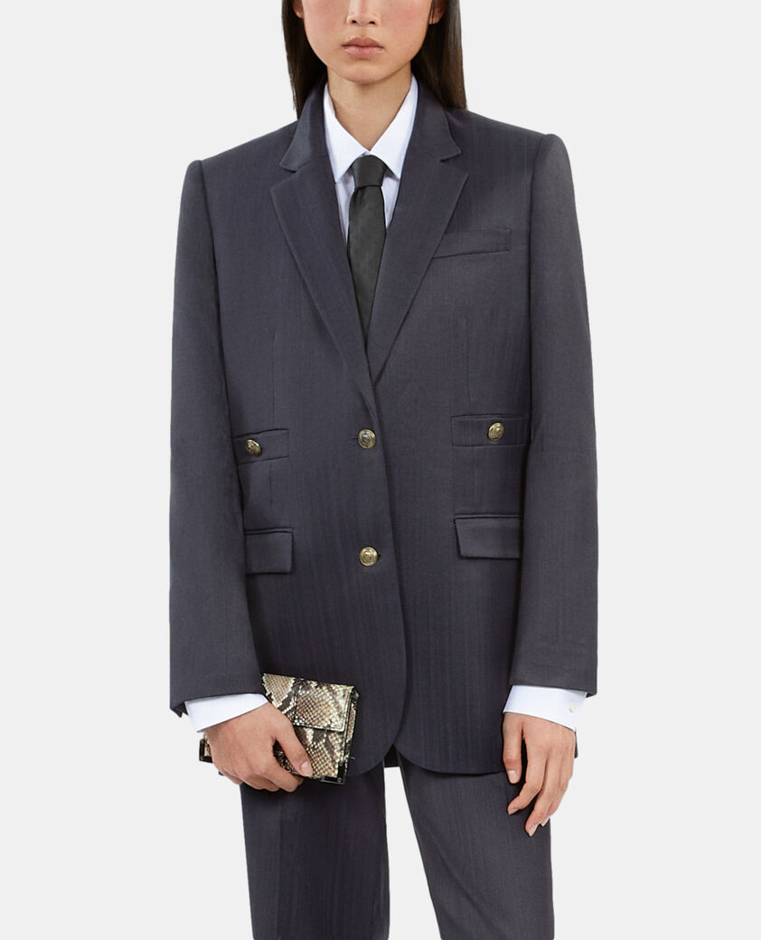 The Kooples FEMME NAVY veste tailleur bleu marine