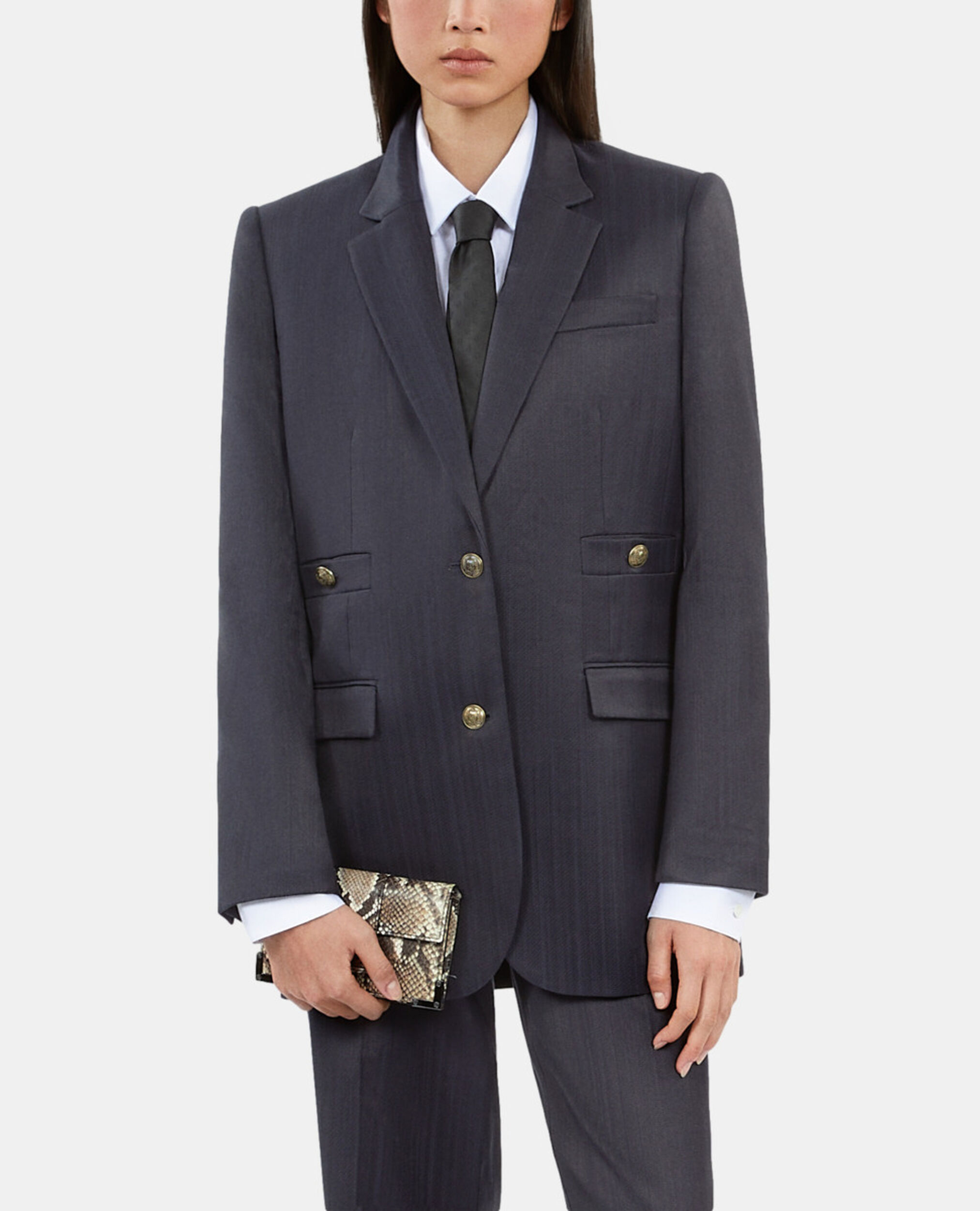 Navy blue suit jacket, NAVY, hi-res image number null