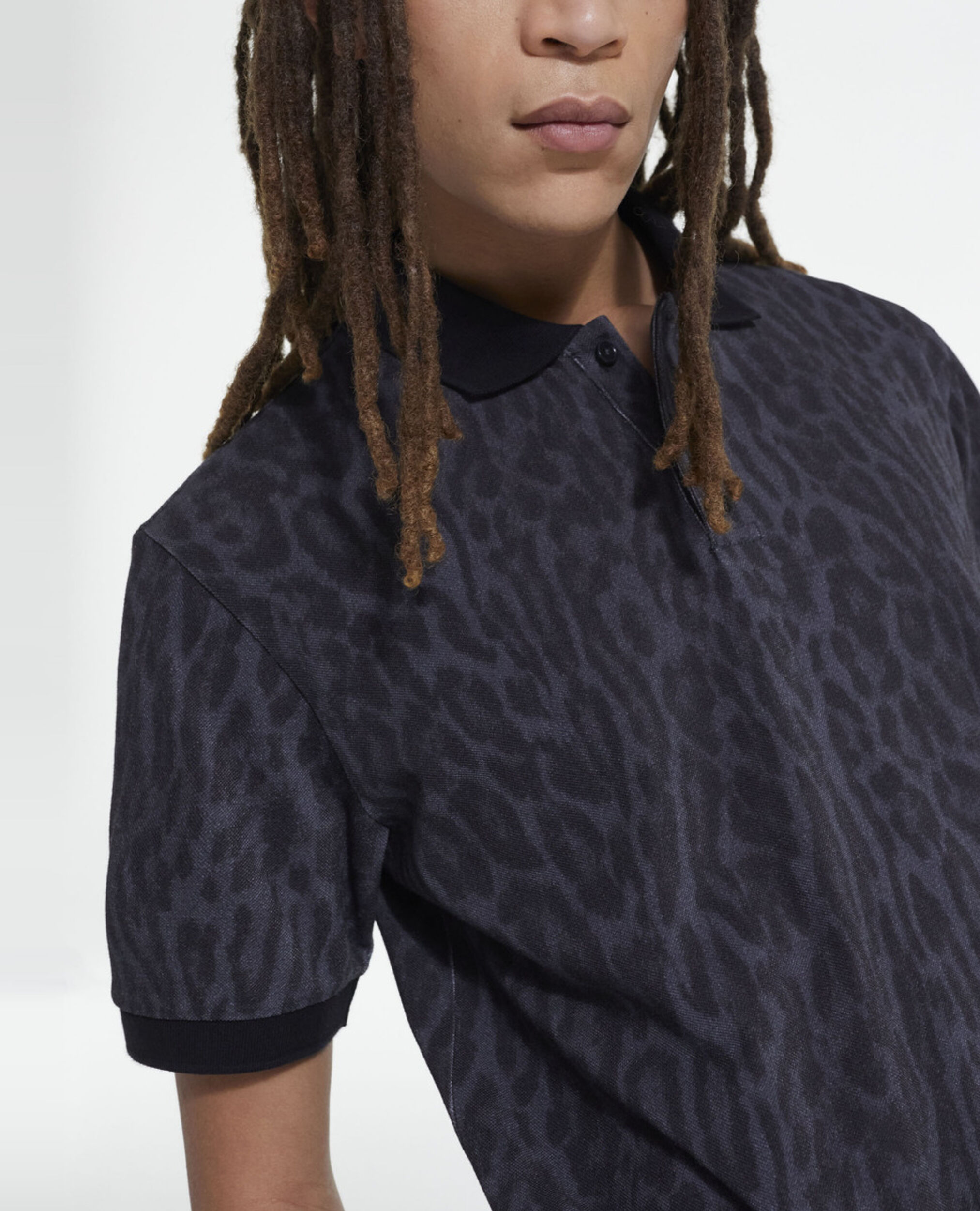 Classic leopard print polo, BLACK, hi-res image number null