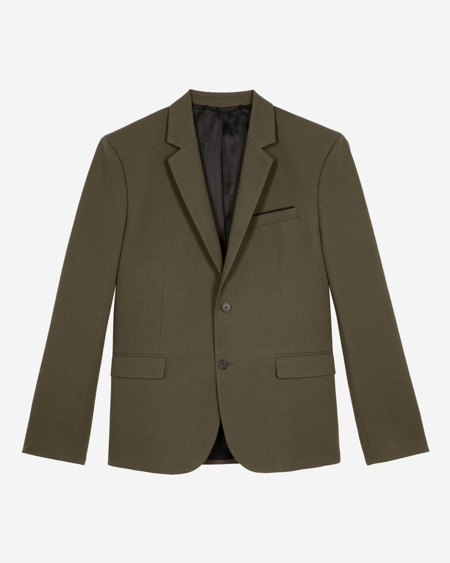 Khaki cotton - linen suit jacket, KAKI, hi-res image number null