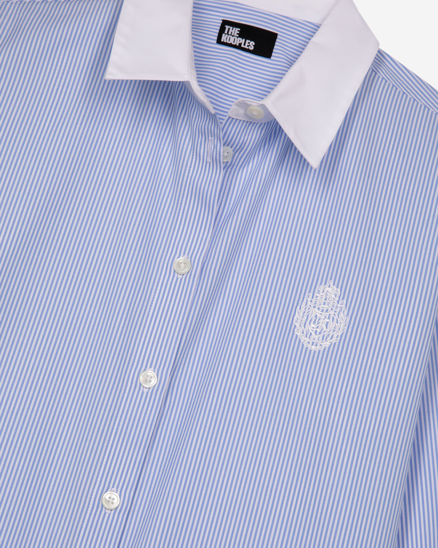 Chemise à rayures en popeline bleue, BLUE WHITE, hi-res image number null