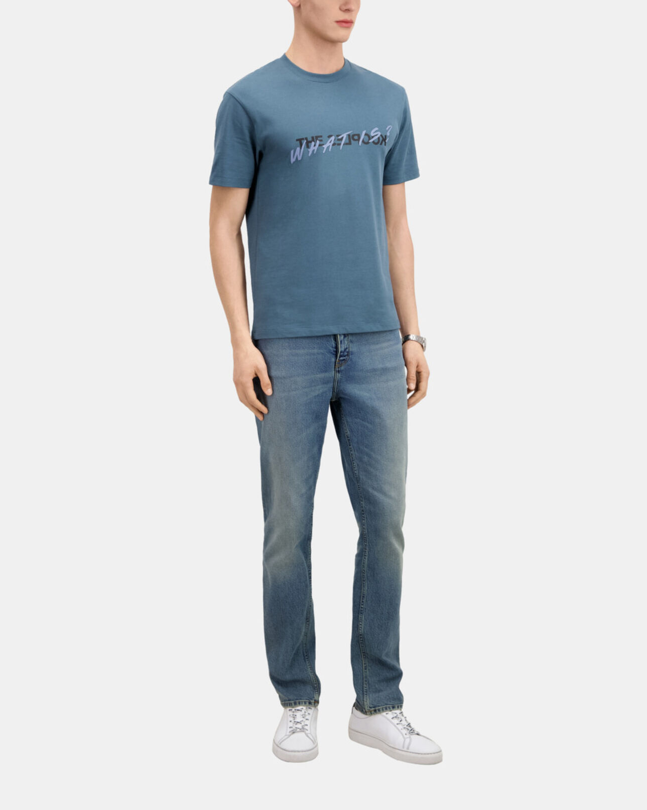 The Kooples HOMME BLUE PETROL t-shirt homme what is bleu profond