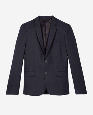 The Kooples HERREN NAVY blaue anzugjacke aus wolle mit hahnentrittmuster