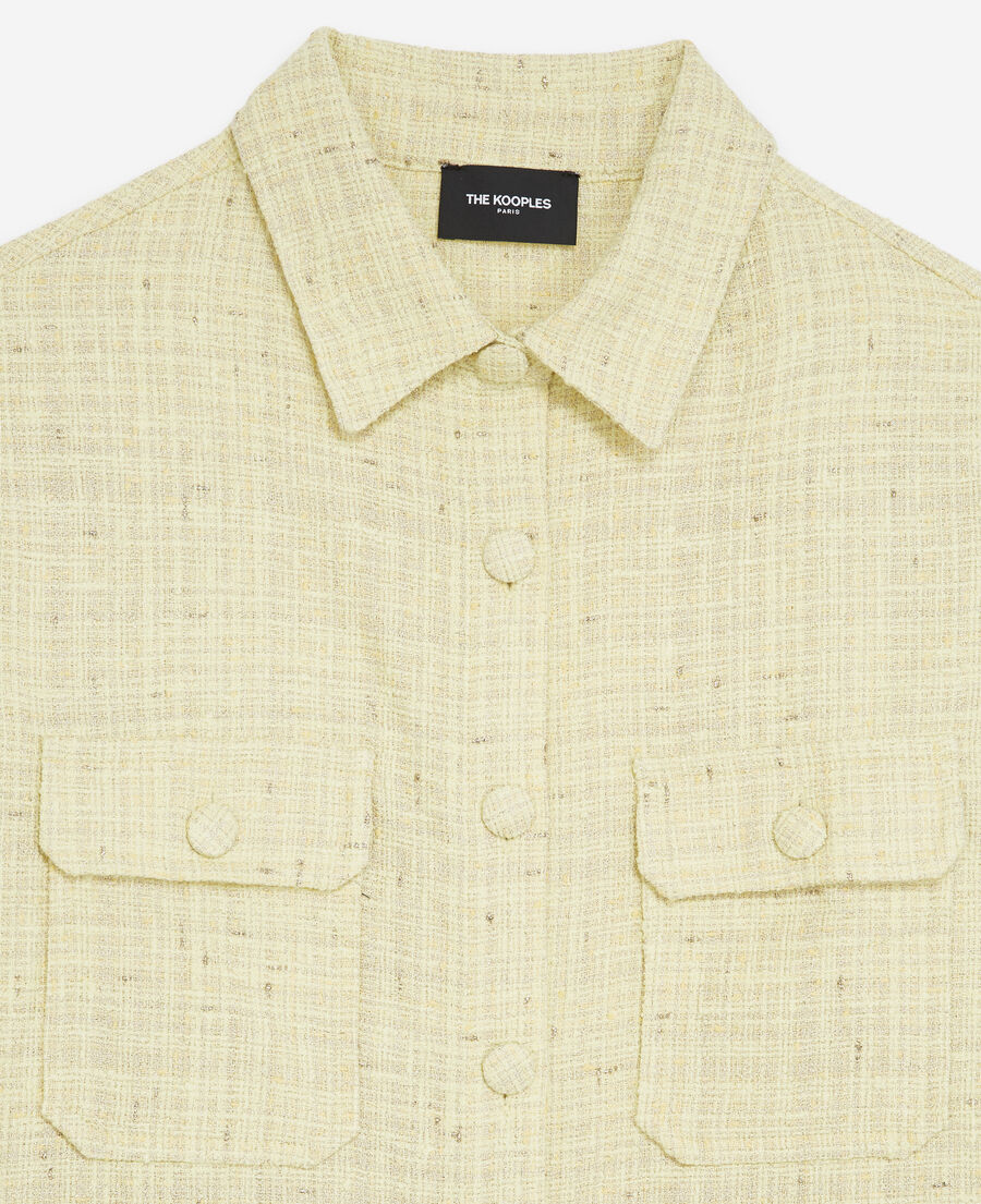 weites gelbes hemd tweed taschen