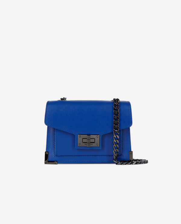 emily nano blue leather bag