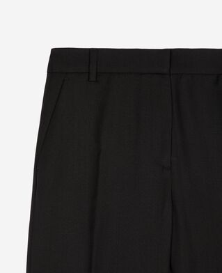 The Kooples FEMME BLACK pantalon large en laine noir