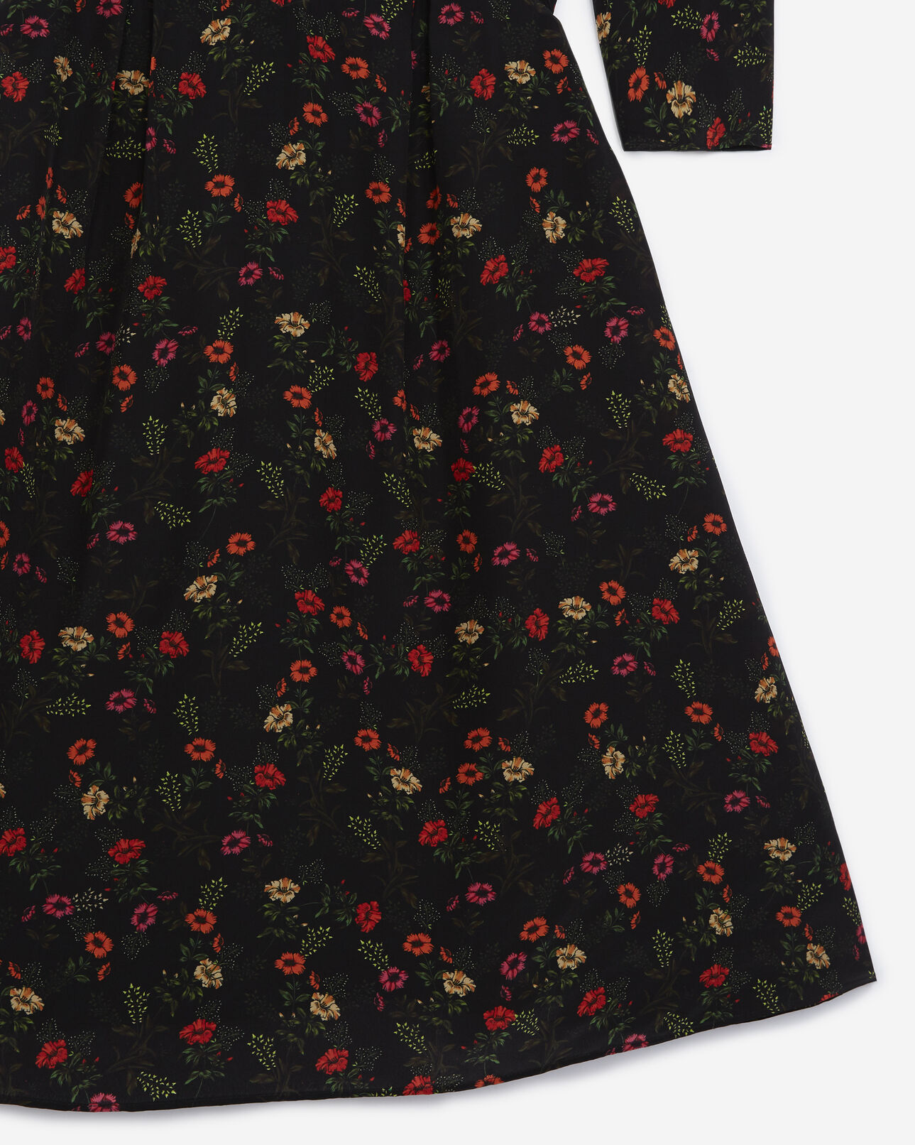 The Kooples WOMEN MULTICOLOR short printed dress with gathered shoulders