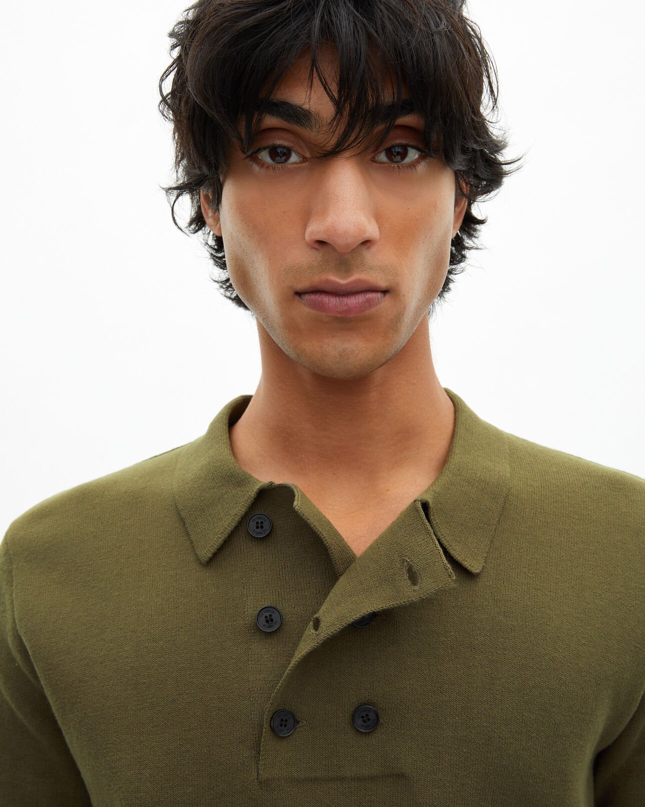 The Kooples MEN KAKI khaki knit sweater