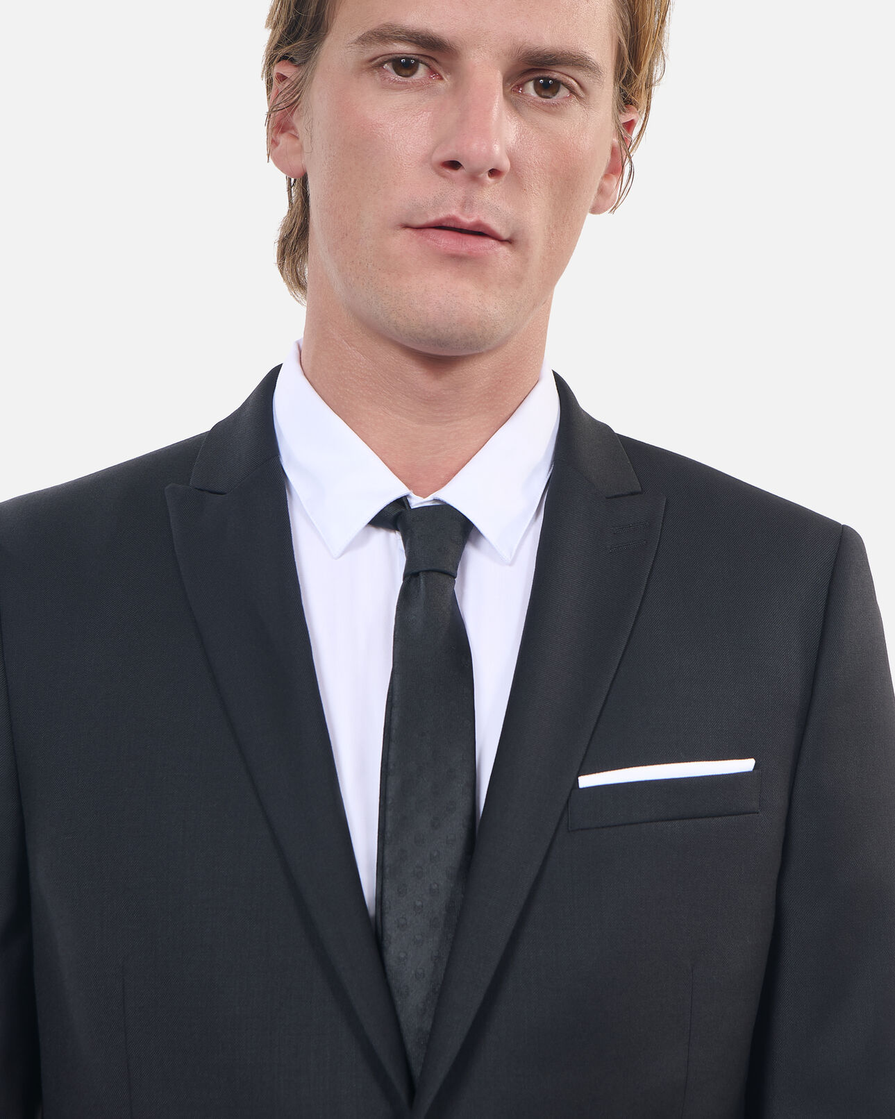 The Kooples MEN BLACK black wool suit fitted jacket