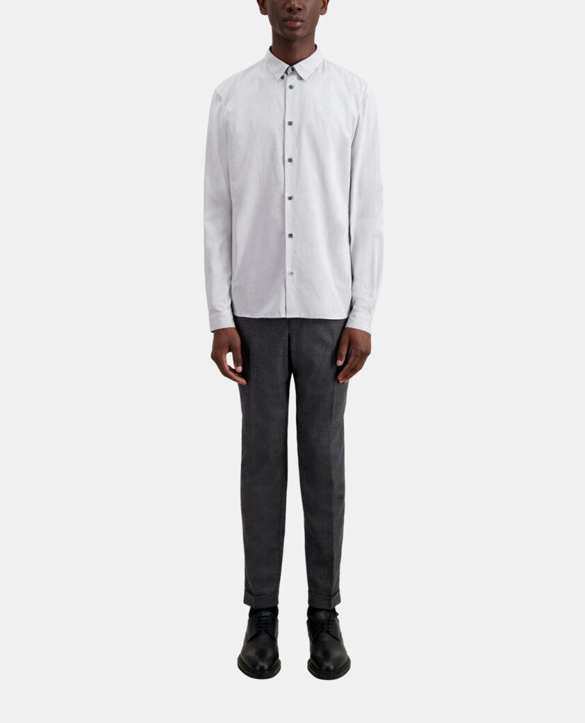 The Kooples H BLACK WHITE cotton shirt with black and white micro checks