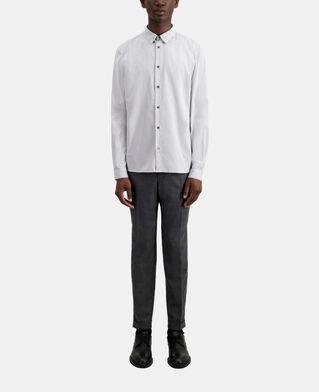 The Kooples H BLACK WHITE cotton shirt with black and white micro checks