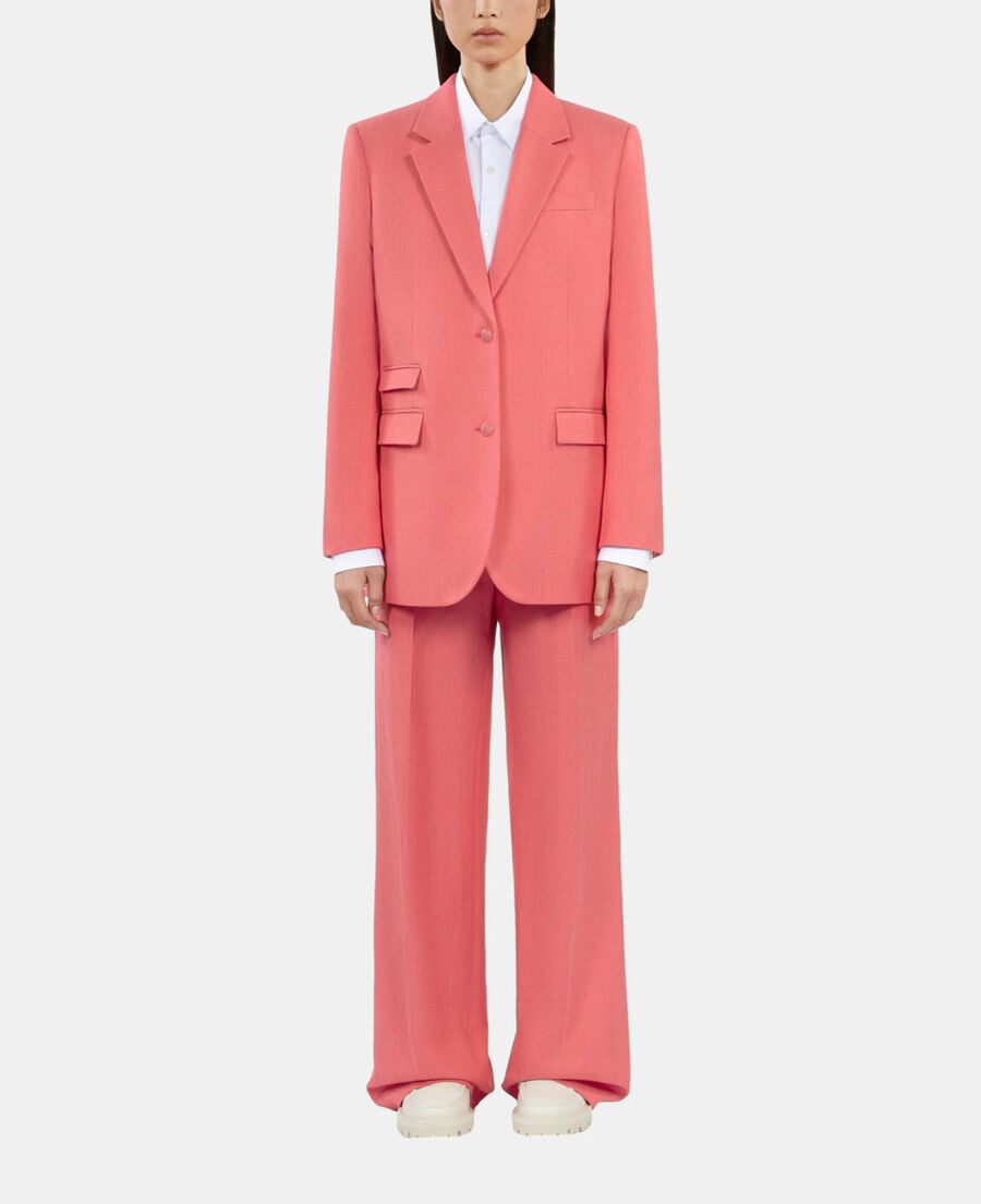 The Kooples WOMEN RETRO PINK fuchsia suit jacket