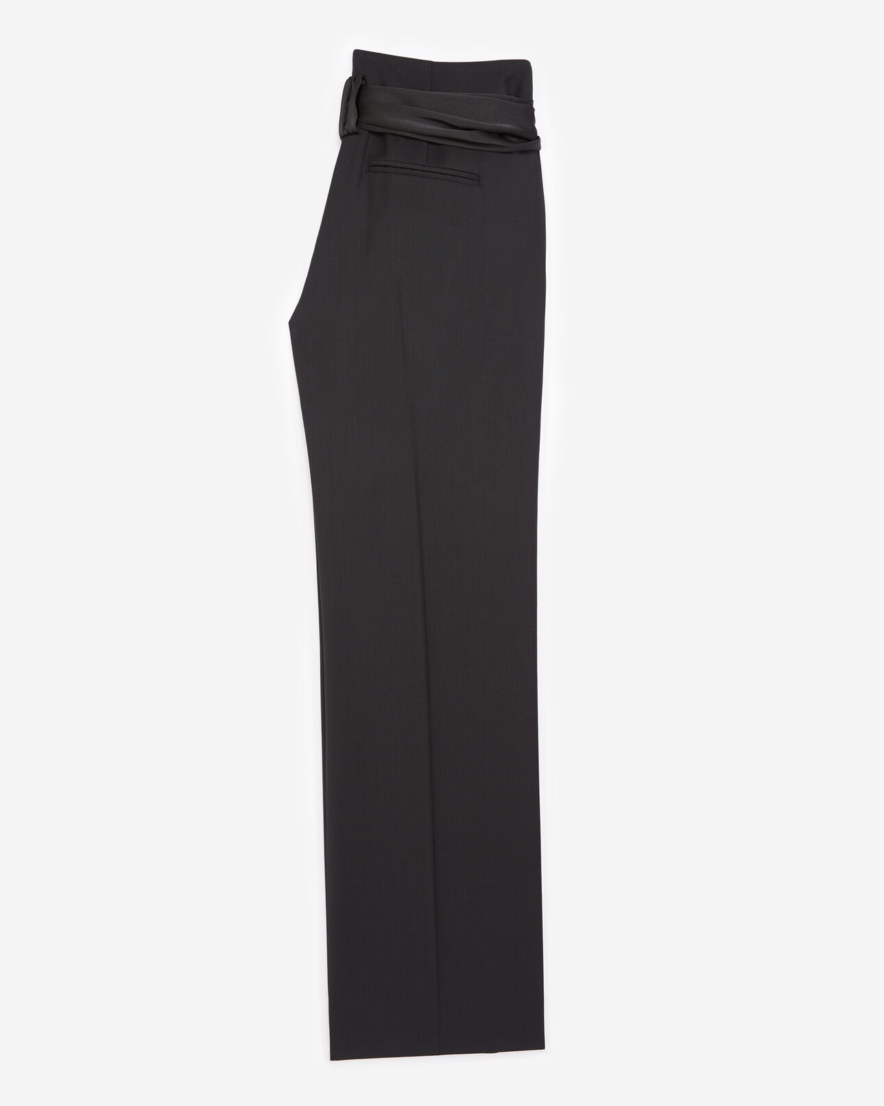The Kooples DAMEN BLACK schwarze wollhose mit bindegürtel