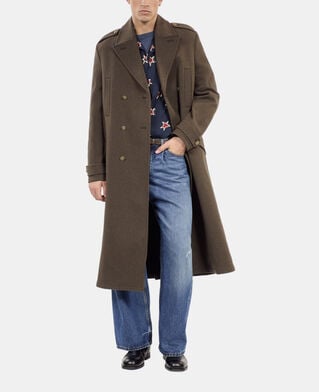 The Kooples MEN KAKI long khaki officer-style coat
