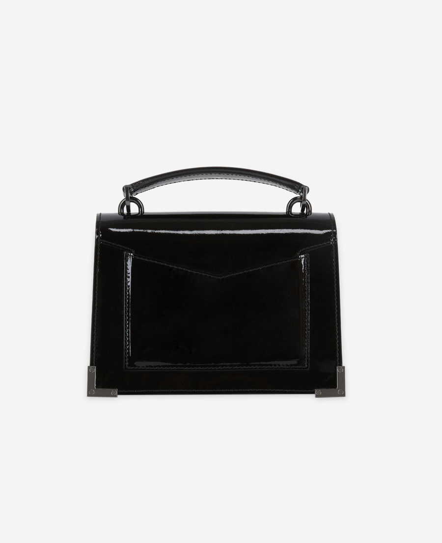 small emily bag in black vinyl-effect leather