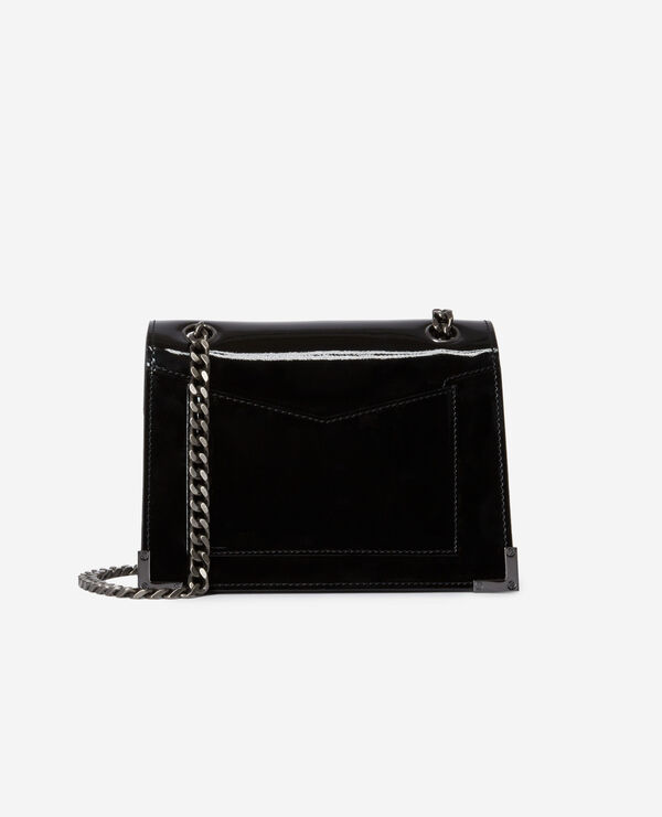 small emily bag in black vinyl leather