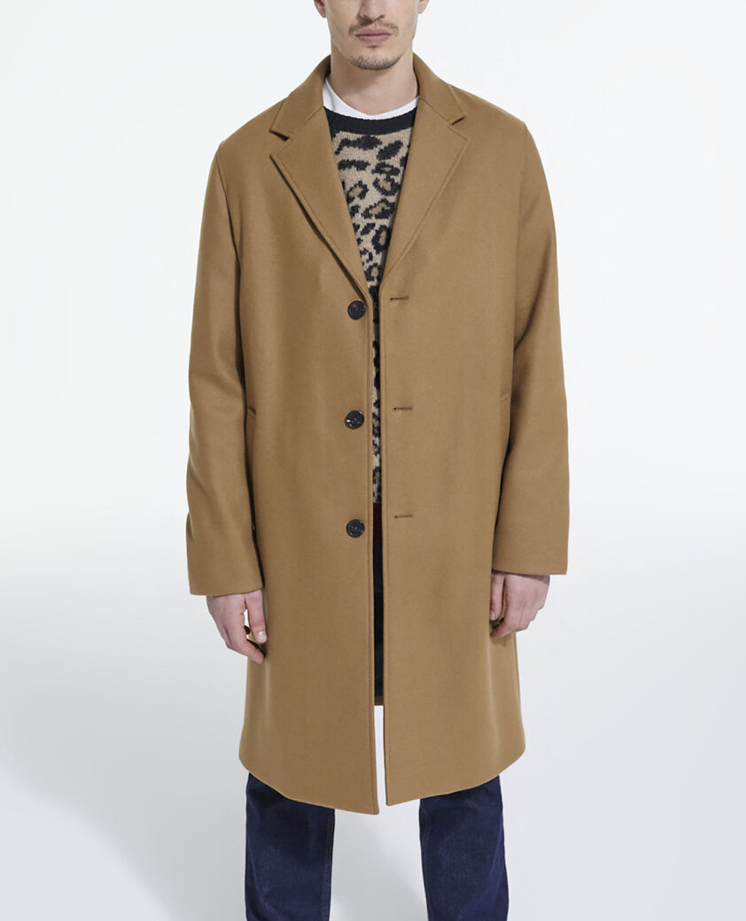 The Kooples HOMME CAMEL manteau en laine camel