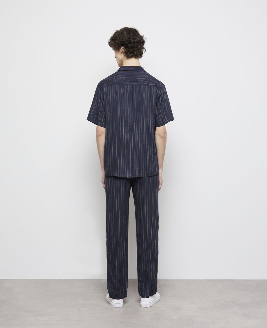 camisa rayas azul marino