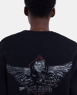 The Kooples FEMME BLACK WASHED sweat s&eacute;rigraphi&eacute; noir