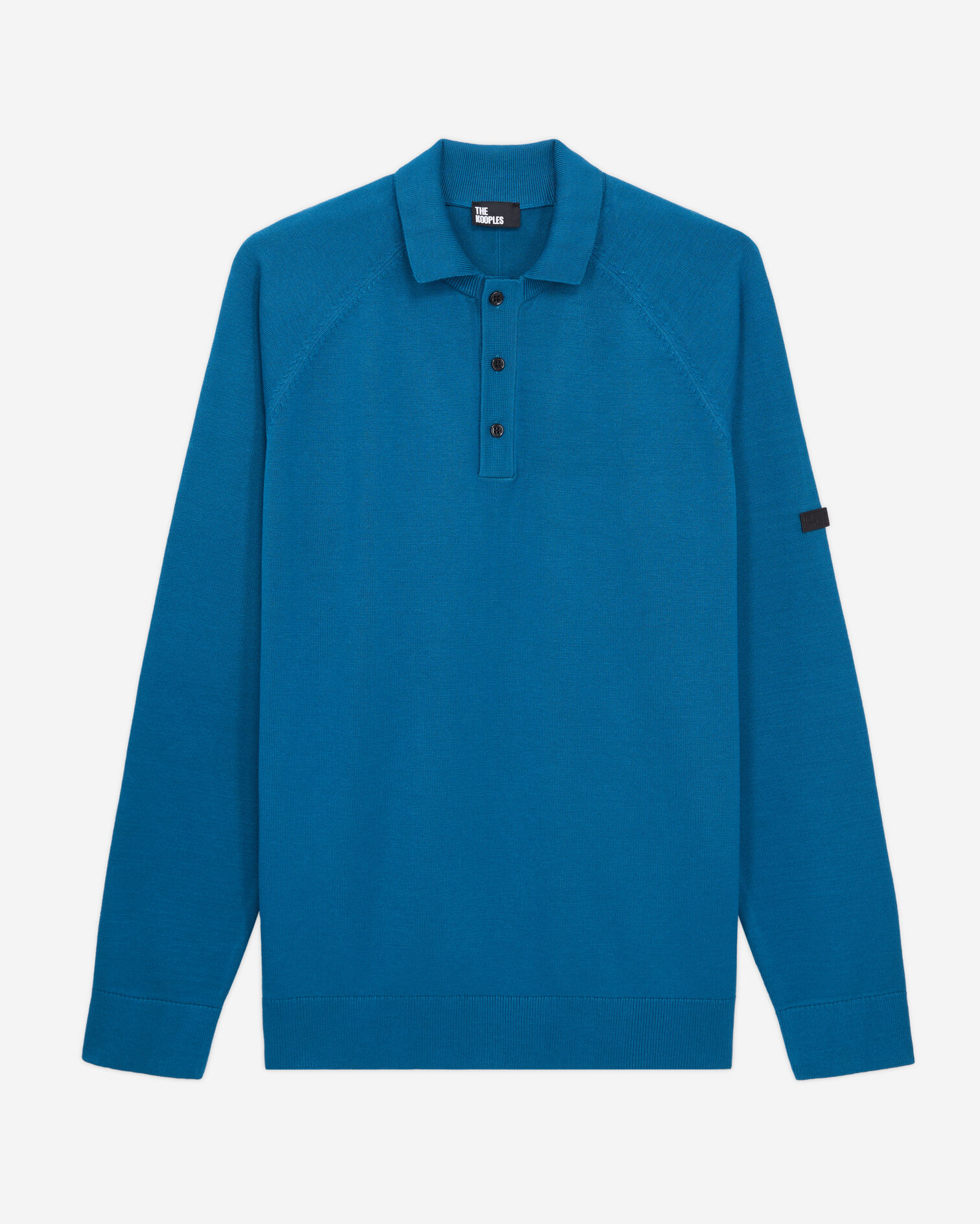 Polo bleu en maille, MEDIUM BLUE, hi-res image number null