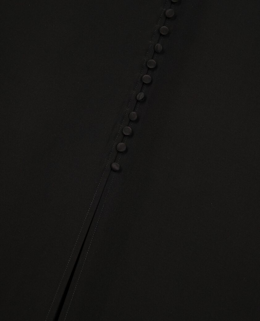 The Kooples DAMEN BLACK langer rock aus schwarzer seide