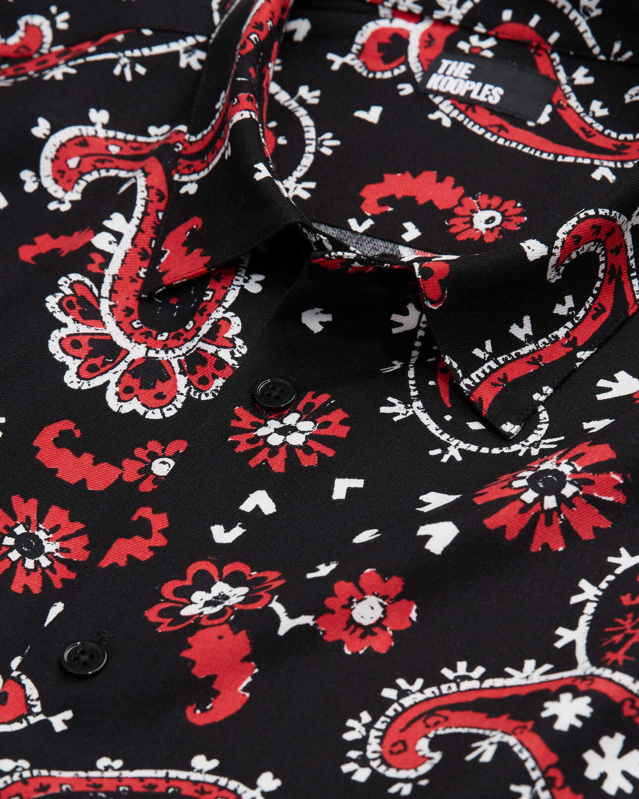 The Kooples MEN BLACK - RED printed shirt