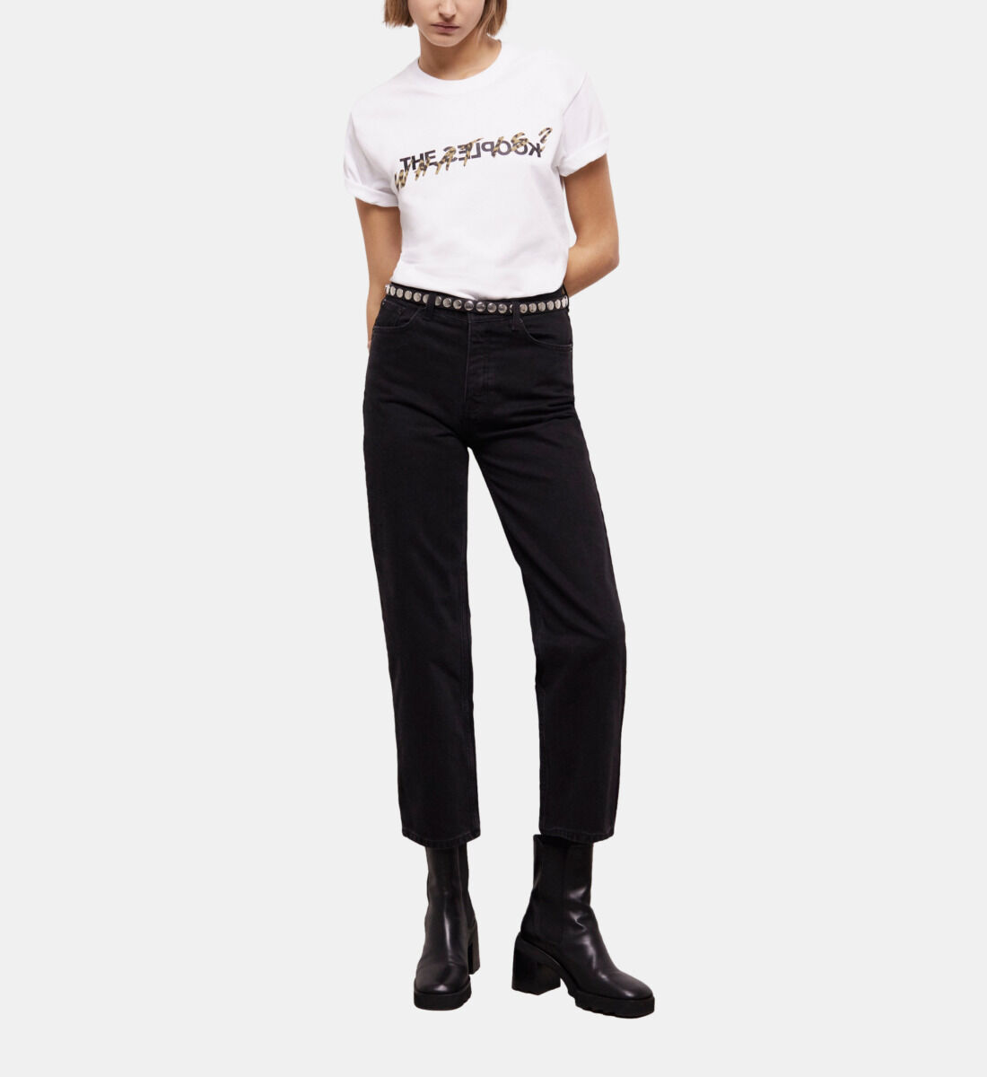 Jean droit noir The Kooples