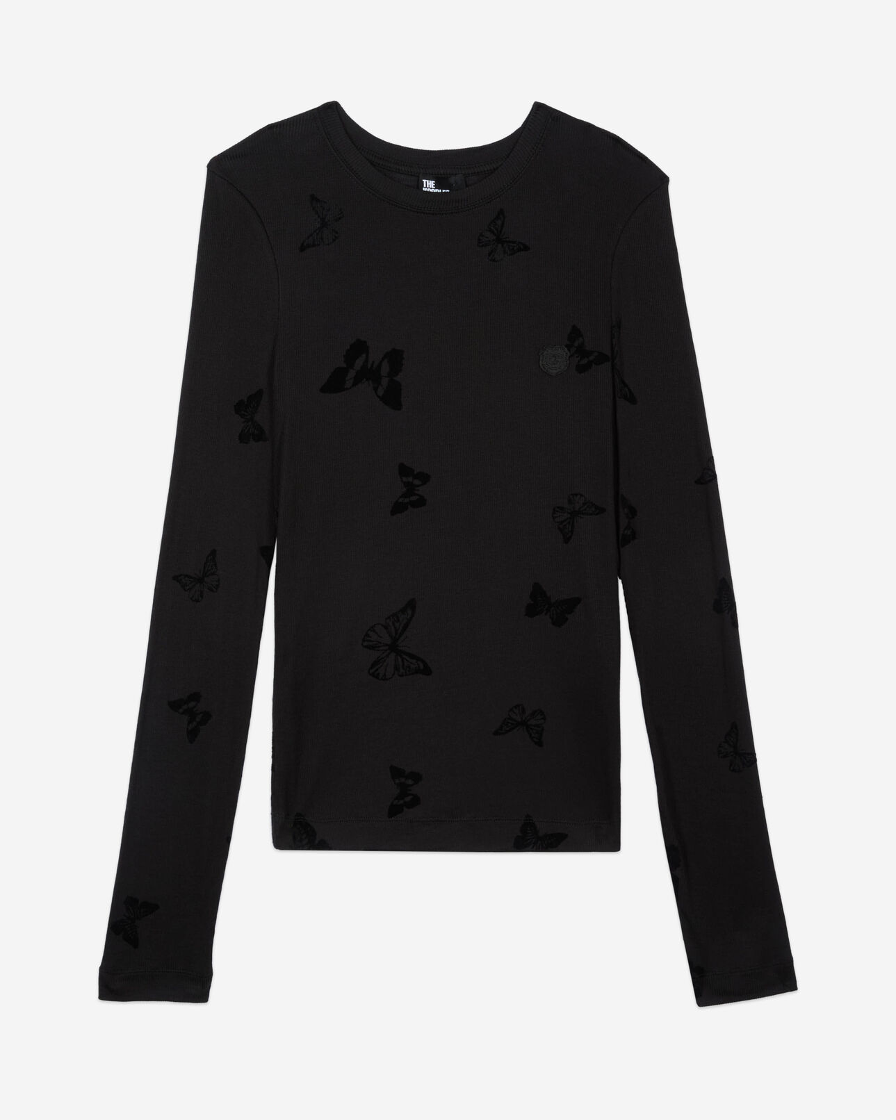 The Kooples F BLACK black long-sleeved t-shirt