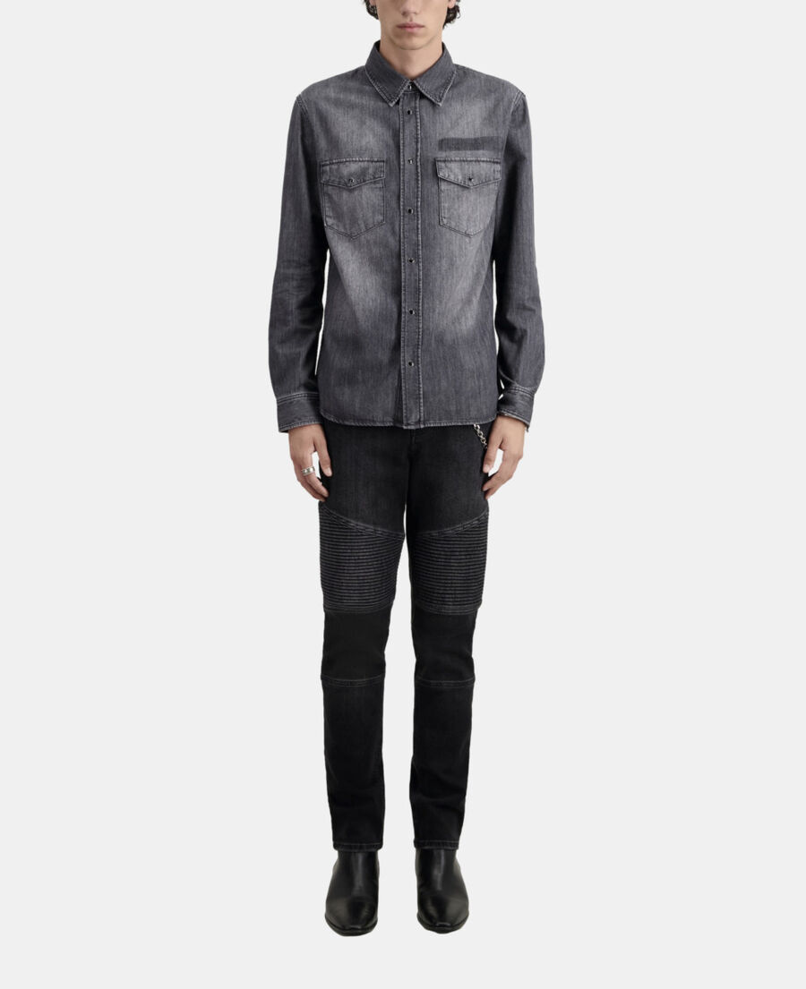 graues hemd aus denim